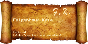 Feigenbaum Kata névjegykártya